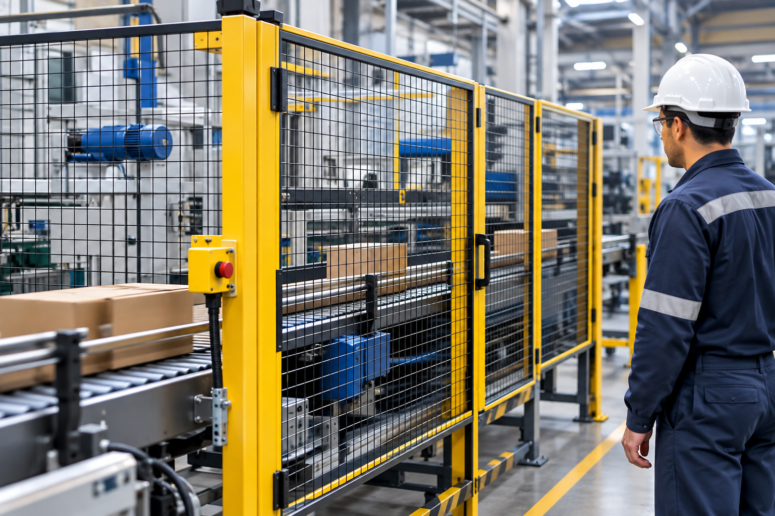 Conveyor Guarding Preventing Access to Hazardous Moving Parts