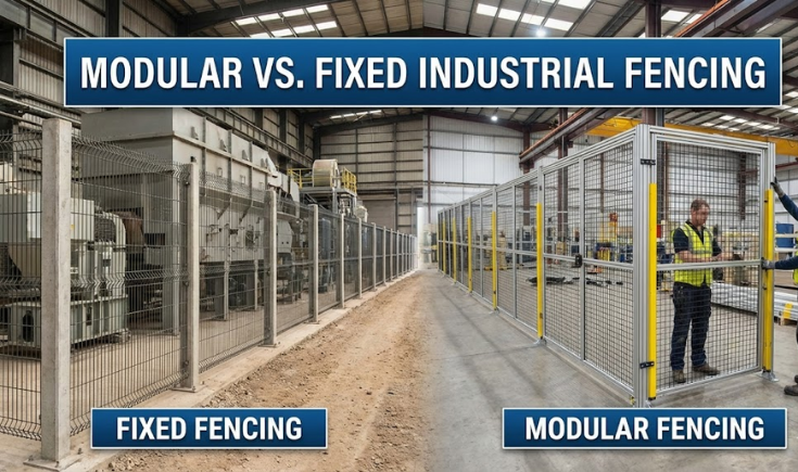 Comparison of modular and fixed industrial safety fencing