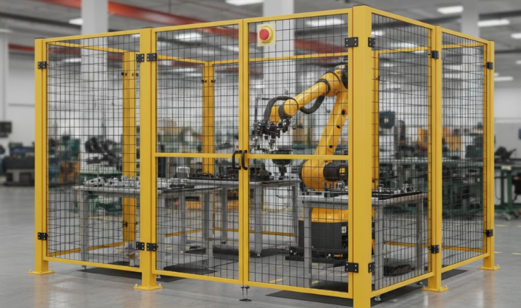 Industrial Robotic Workcell Safety Fencing