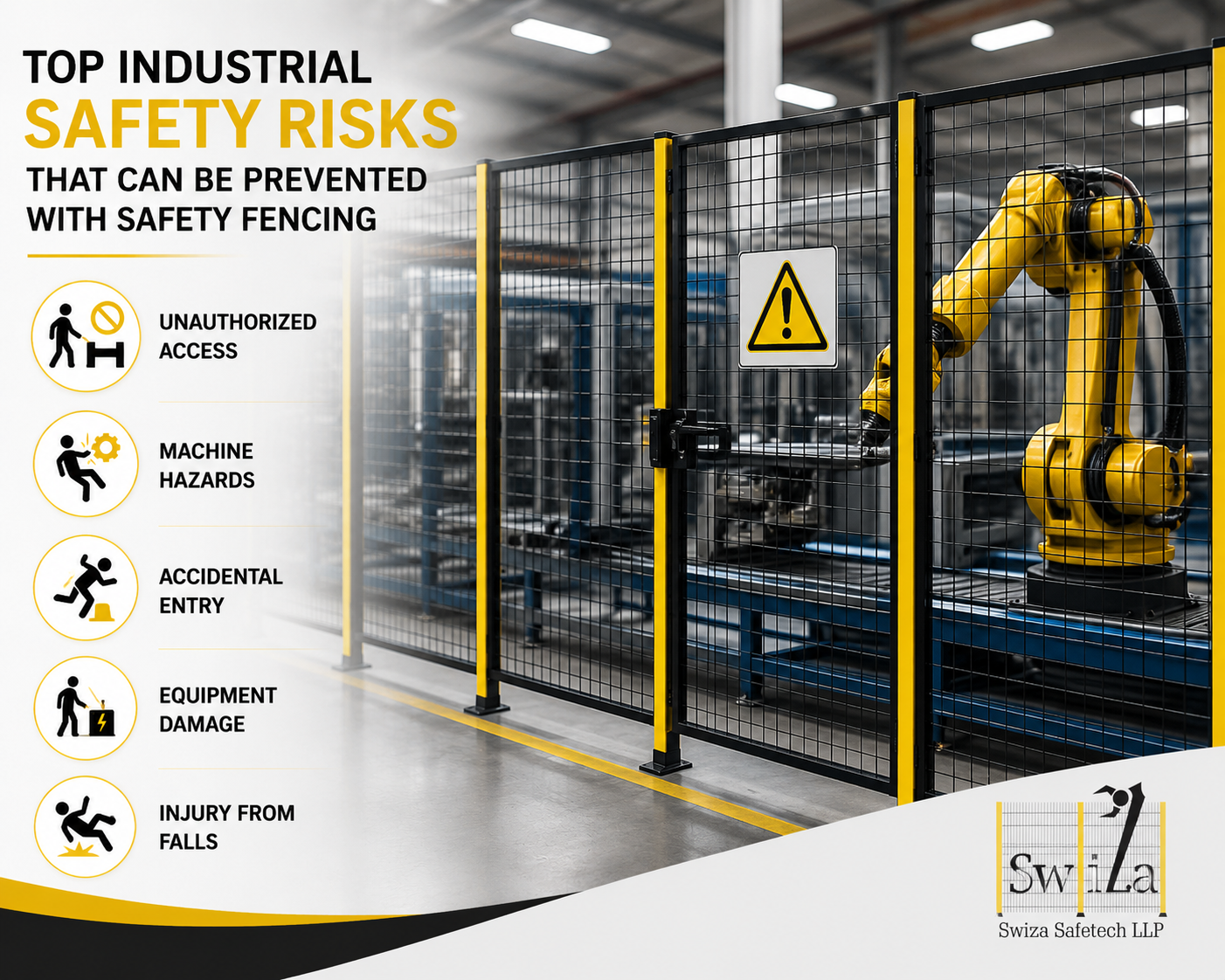 Preventing industrial safety risks and machinery hazards using modular barriers by Swiza Safetech